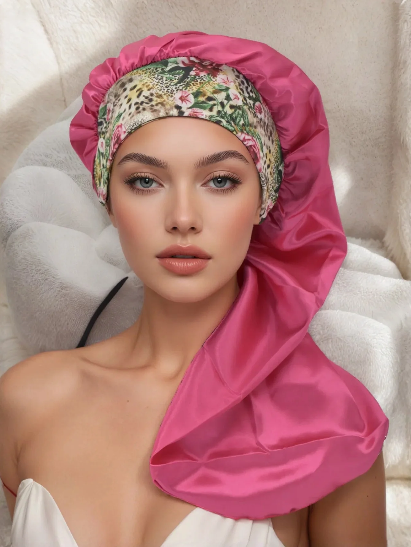 Elastic Wide Edge Long Satin Bonnet Hat Sleeping Hats Wrap L