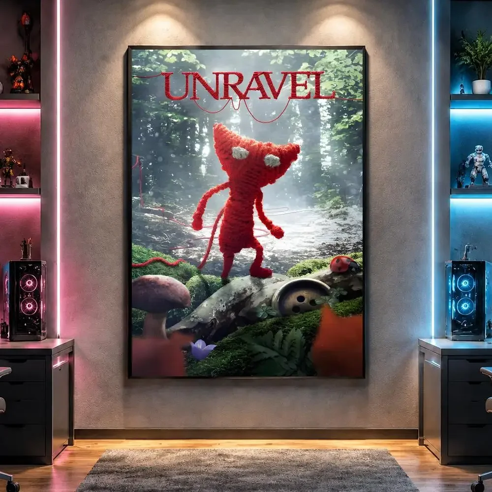 Game U-Unravel Puzzle Platformer Poster Wall Art Bedroom Living Room Dorm Bar Cafe Gym Studio Home Decor Gifts
