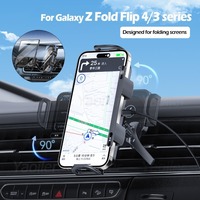 2025 NEW Upgraded Foldable Phone Wireless Charging Holder Car Air Vent Clip Phone Mount For Galaxy Z Fold 4 5 6 Straight Phone