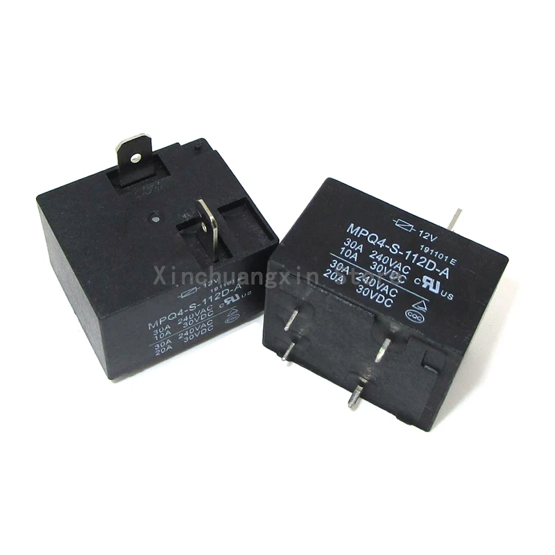 MPQ4-S-112D-A 4 feet 12VDC 30A air conditioner electric water heater common power relay JQX-15F RWG7T-DC12V-HS