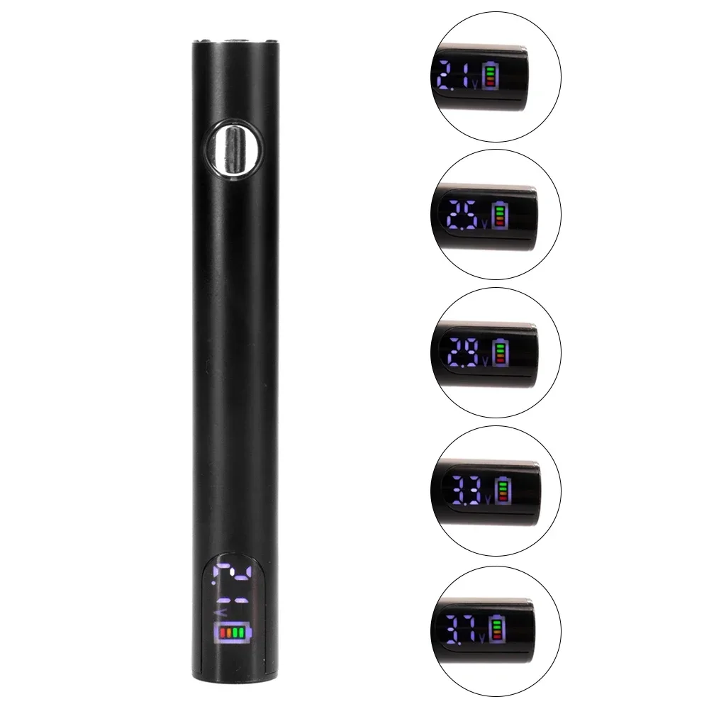 510 Thread Vape Pens 650mah Preheating Battery with Screen Type C USB Charging Adjustable Voltage Vaper Battery for Cartridges