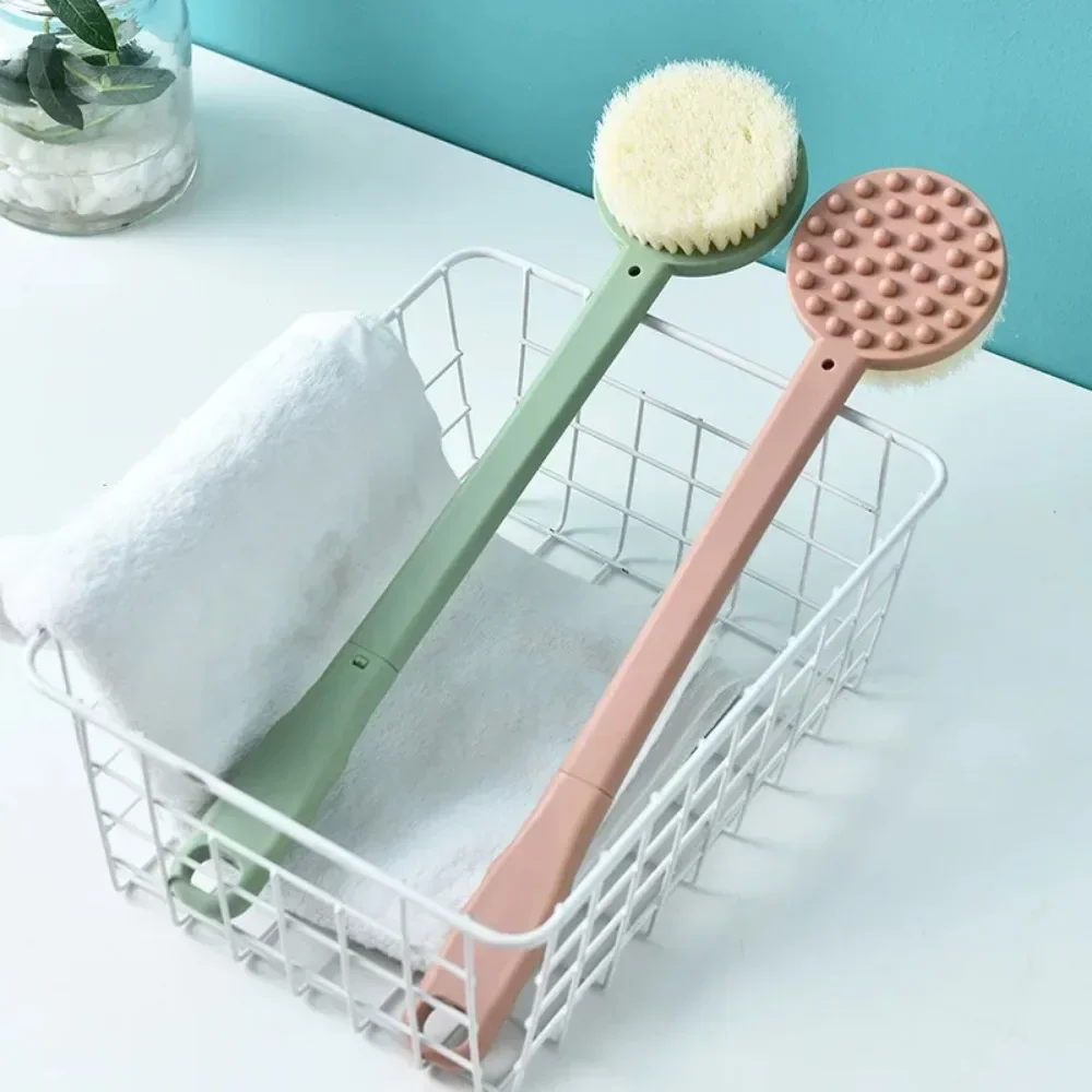 

Double-sided Bath Brush Long Handle Shower Brush Body Exfoliating Massage Brush Back Scrubber Bathing Tools Bathroom Supplies