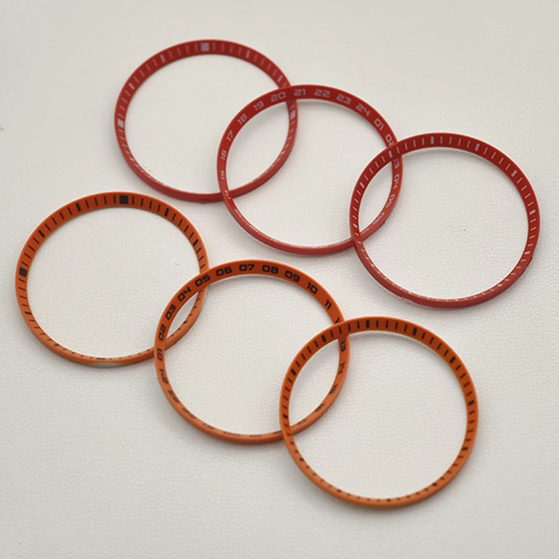 Dia 30.5mm Watch Chapter Rings Fits For SKX007 SKX009 SRPD Case Plastics Inner Ring NH35 NH36 Movement Men's Watch Refit Parts