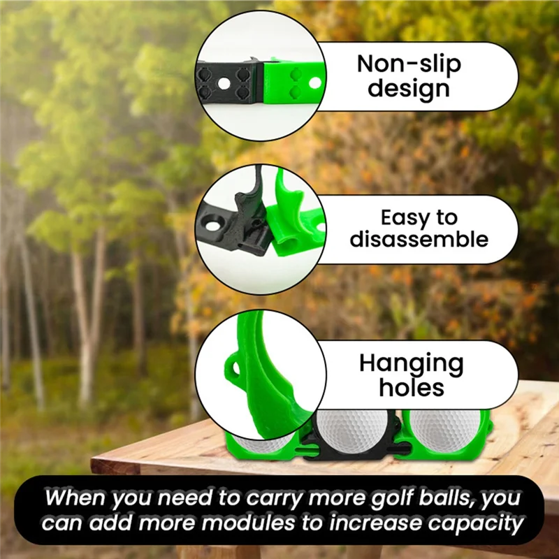 スリーボール ゴルフボール クリップ 滑り止め 分解が簡単 ゴルフボール クランプ 再利用可能なゴルフ ラック ゴルフ アクセサリー-AA85