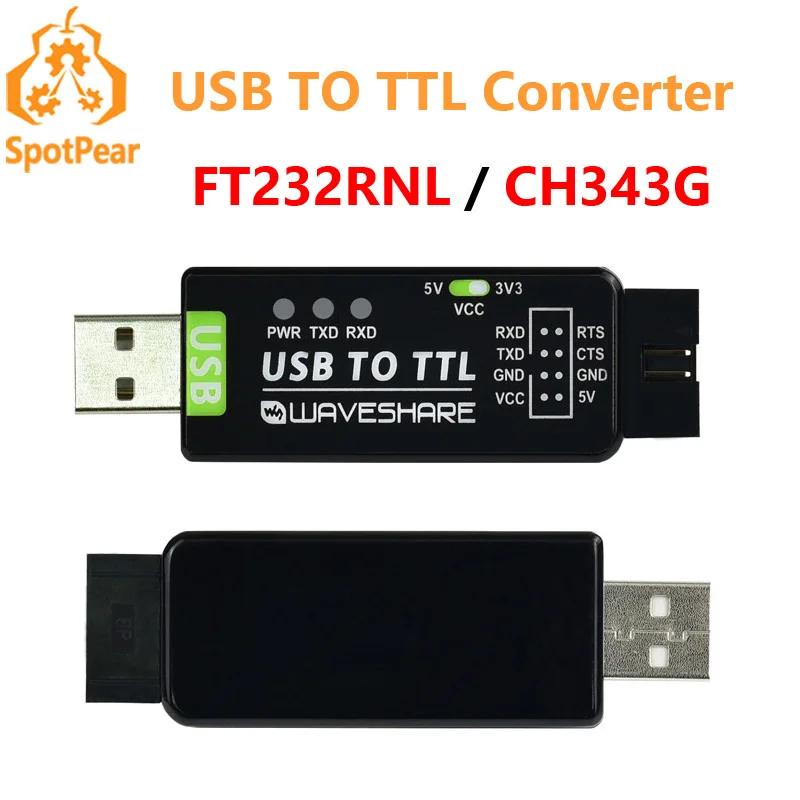 Industrial USB TO TTL Converter FT232RNL / CH343G Multi Protection & Systems Support