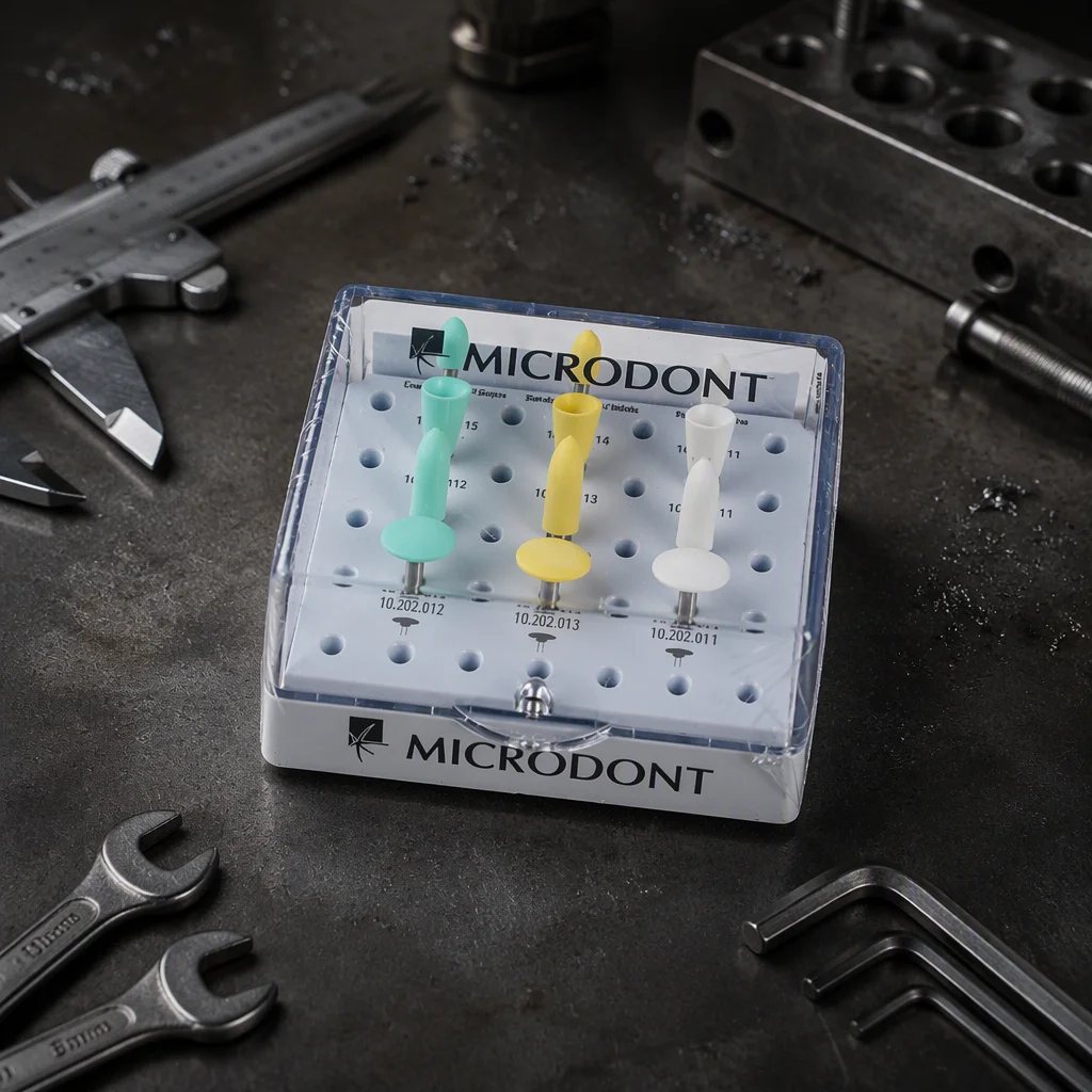 Original Microdont  Dental Composite Polisher Kit 12pcs/Box DisinfectablePlastic Box