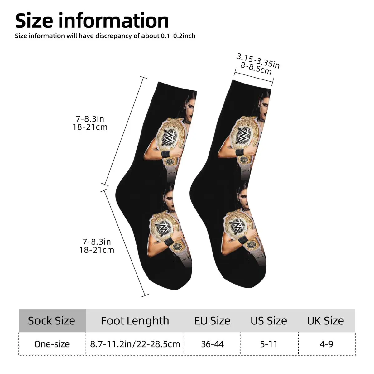 She Is My Mami! Rhea Ripley Bootleg Wrestler Socks Harajuku Sweat Absorbing Stockings All Season Long Socks for Unisex Gifts