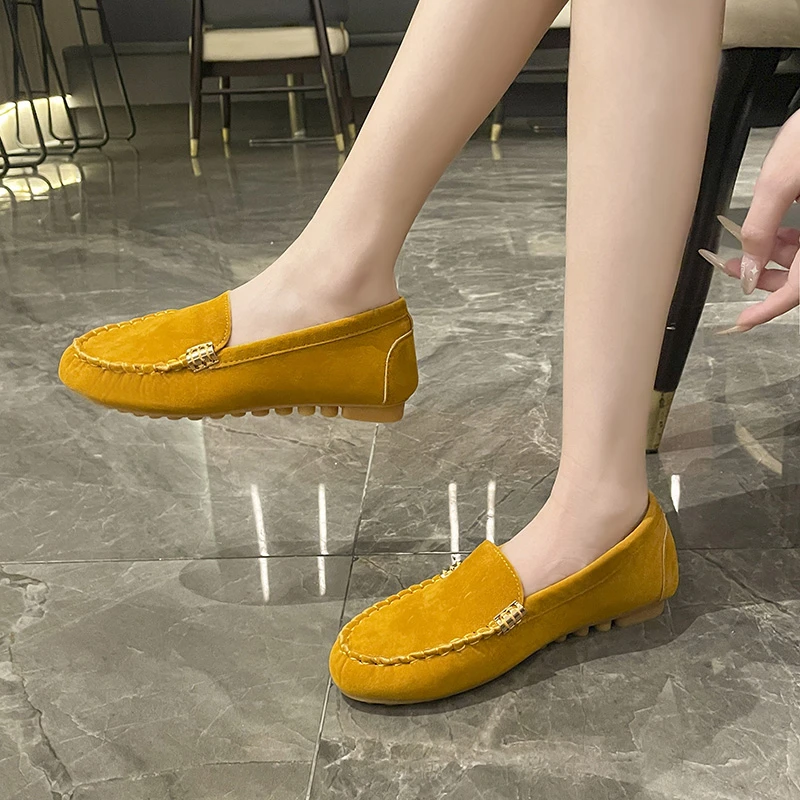 Women Shoes 2023 Spring Autumn Women Casual Flat Shoes Slips Round Toe Denim Flat Loafer Plus Size Jeans Shoes Zapatos Mujer