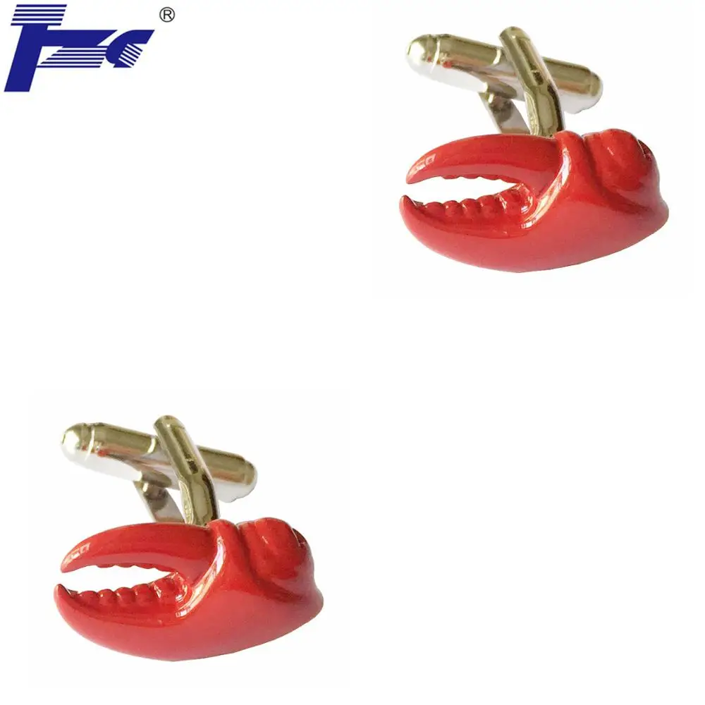 Red Crab Clip Cufflink Cuff Link 2 Pairs Shipping Promotion