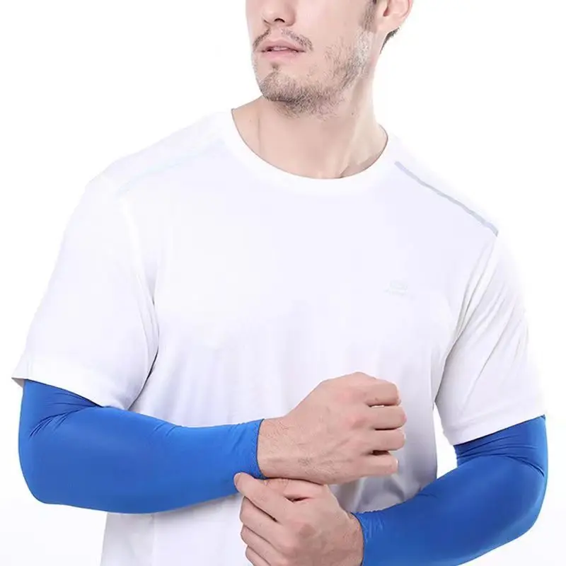 1 Paar Arm Mouwen Zomer Zon Uv Bescherming Ijs Cool Fietsen Vissen Klimmen Rijden Arm Cover Warmers Voor Mannen Vrouwen