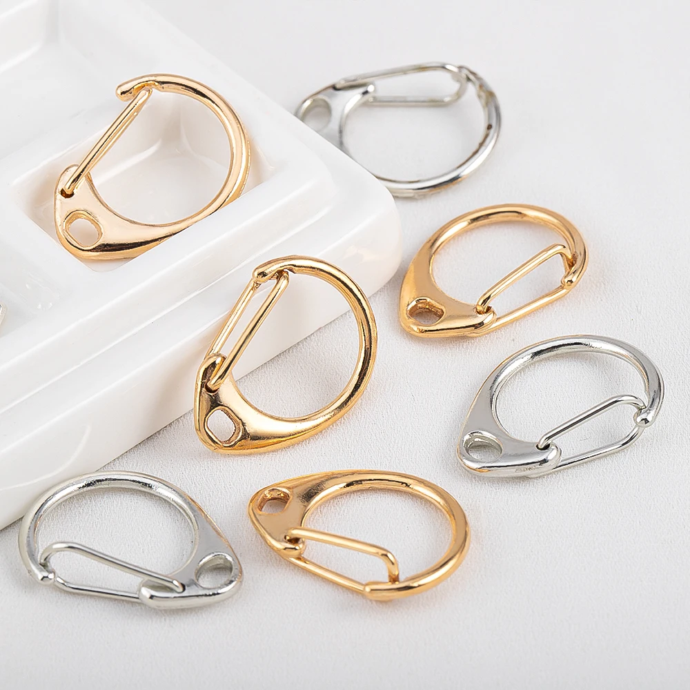 10pcs D Snap Hook Lobster Clasp Keychain Rings