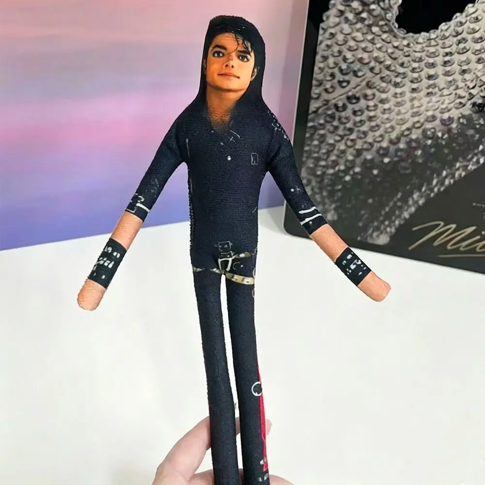 Michael Jackson Cosplay Prop Doll Plush Stuffed Figure Dolls Room Decoration Abstract Joint Mobility Props Gift