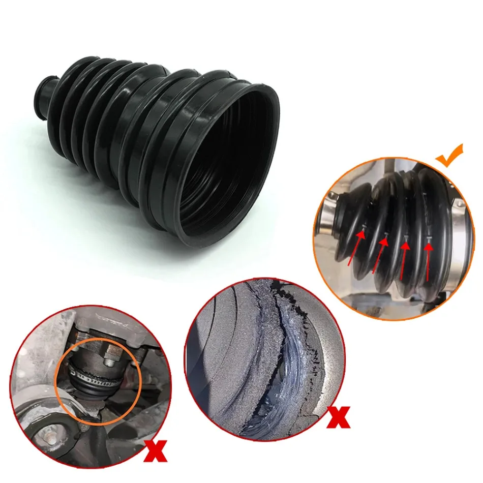 

2x Car Outer CV Boot Constant Flexible Velocity Joint Constant-velocity Dust Cover Car Silicone Anti-aging Wear Resistance Cover