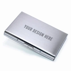 RFID Smart Wallet Wood ID Card Holder Business Solid Metal Bank Credit Card Holder Customized Business Promotion Gift DIY