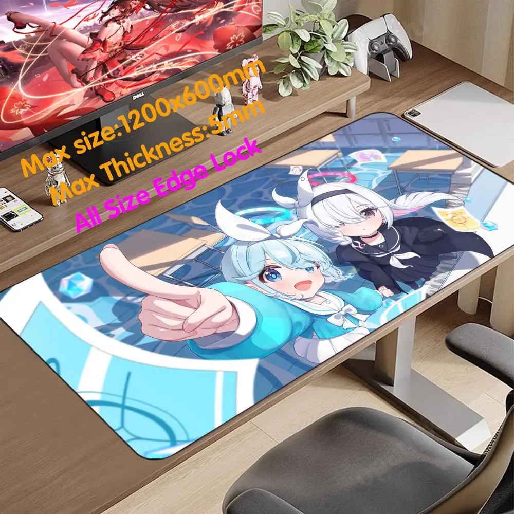 

A_arona New Desk Mat Large Mouse Small Mouse Pad Keyboard Mat Pad 1200x600 Art Desk Mat Mouse Pad 5mm Thicking Super Big Large D