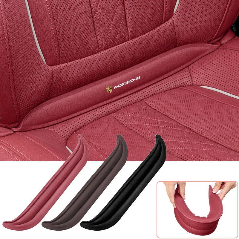 Leather Car Seat Gap Filler Auto Gap Dustproof Protector For Porsche 911 Cayenne Cayman Panamera Macan Taycan Boxster Carrera-GT