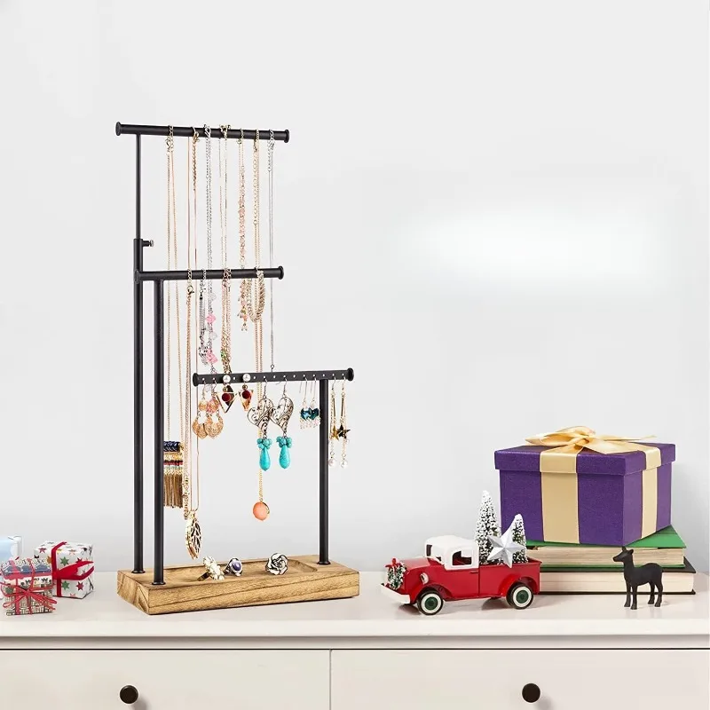Metal Jewelry Storage Stand Multi-layer Necklace Display Rack Iron Earring Bracelet Storage Holder Accessory Organizer Shelf