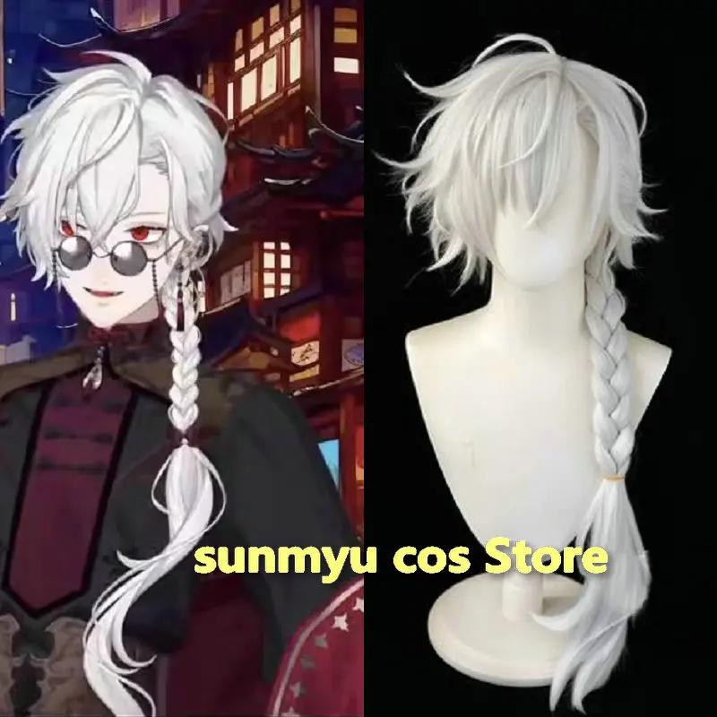 Vtuber Kuzuha Cosplay Wig nijisanji Kuzuha Silver Wig