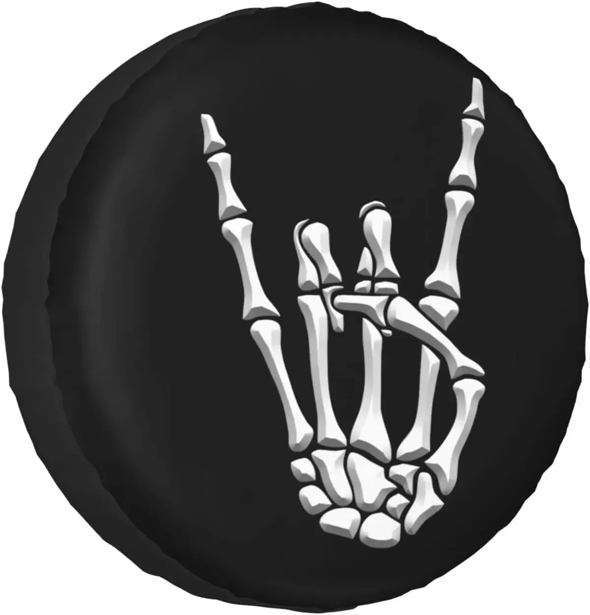 Rock N Roll Skeleton Hand Tire Cover Customized Universal Tire Cover Suitable for Jeep Trailers Motorhomes SUV and Many Vehicles