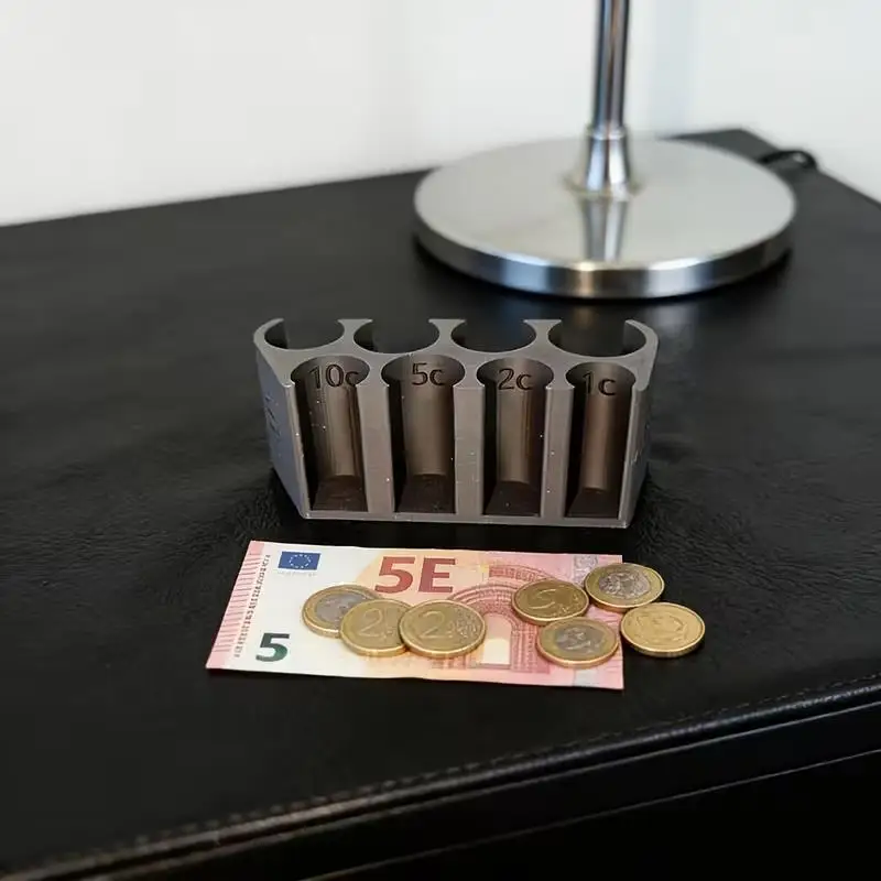 1pcs Black Coin Storage Box for Euro & Change, Gift Idea Chr