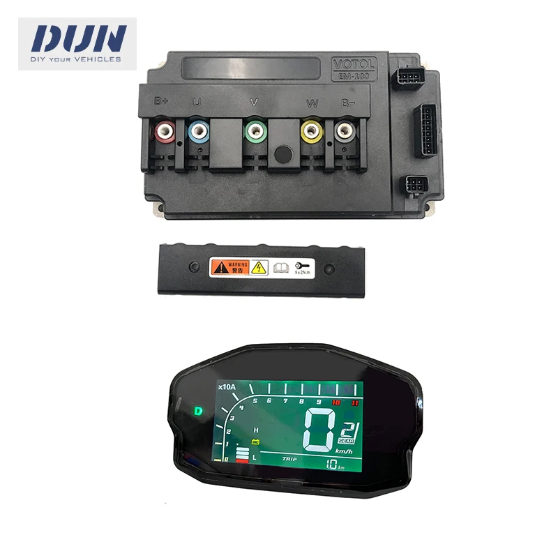 VOTOL EM100 100A Peak 330A Brushless DC Controller with DKD Display Match 4000W Motor Power