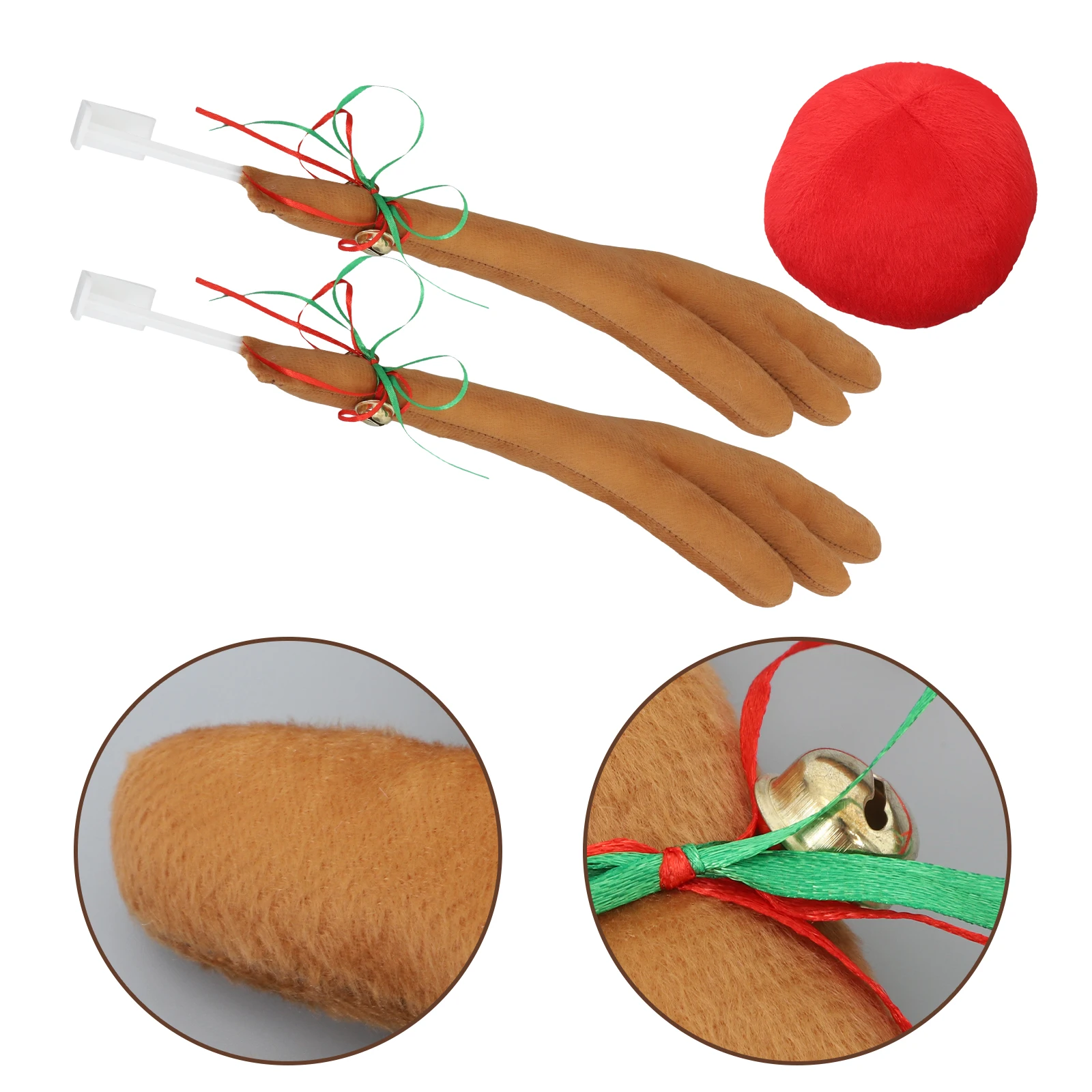 

1 set 1 Set Christmas Antlers Decorations Premium Cloth Corrosion Resistant Auto Accessories Xmas Ornaments Antler Pendant Car