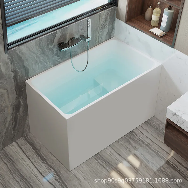 

Waterma Small Apartment Bathtub For Household Use, Deepened Bidet, Japanese-style Sit-soak Deep Bath 1.1m
