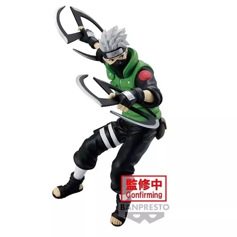 Original bandai naruto narutop99 hatake kakashi anime figuras de ação coleção modelo brinquedos ornamentos figura presentes 13cm abs