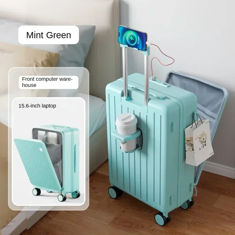 20-Zoll-PC-Gepäckkoffer, multifunktionaler USB-Lade-Laptop-Trolley, Boarding-Box, Universal-Rad, Kabinenkoffer