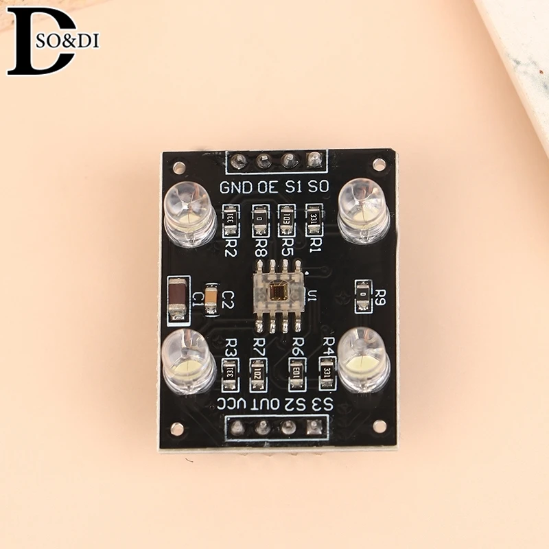 Cor Reconhecimento Sensor Módulo Acessórios para MCU, DIY DC 3-5V Entrada, TCS230, TCS3200