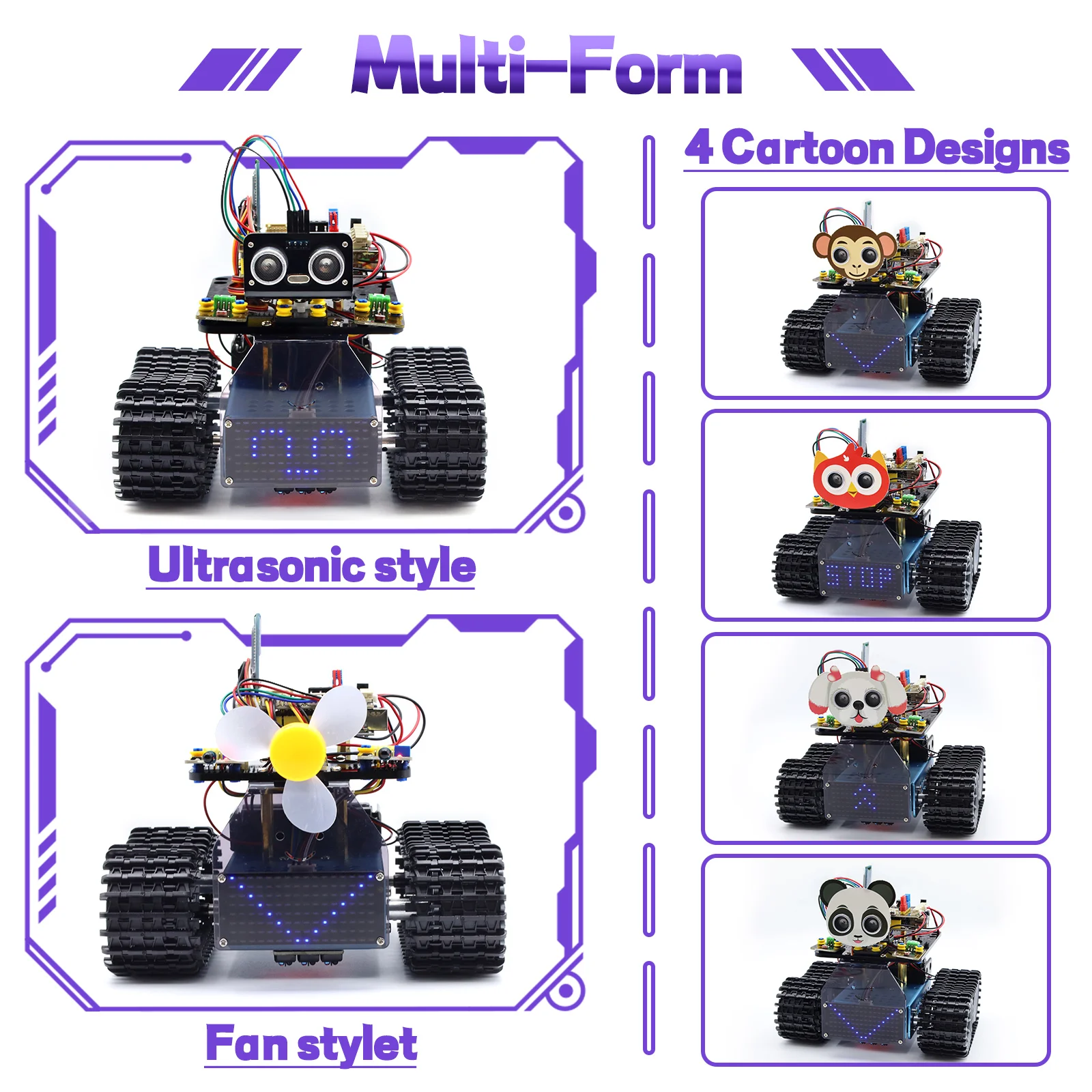 Keyestudio Upgrade Mini Smart Tank Robot V3.0 For Arduino Kit Robot Car DIY Programmable STEM Kit Compatible With Arduino&Mixly
