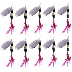 10 pz cucchiaio richiamo di pesca esca dura Spinner esca da pesca esca artificiale con gancio 8.7Cm 18G