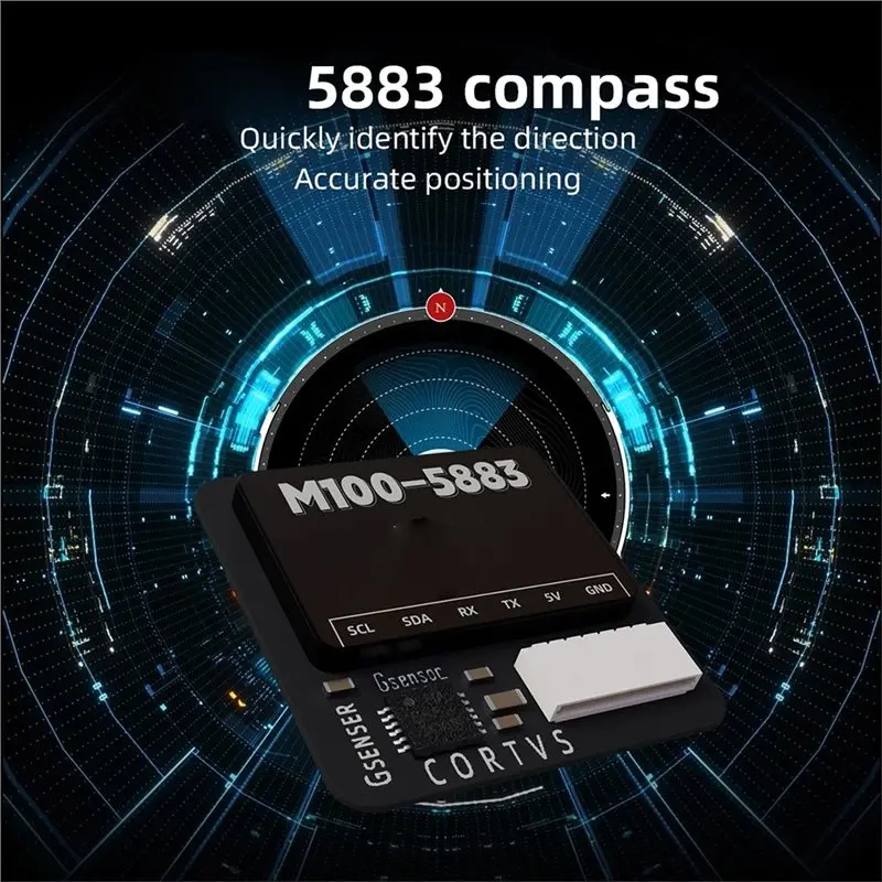 WOWFU-Airplane FPV GPS Module For RC Airplane FPV Long Range With Compass Antenna On-Board LED Indicators
