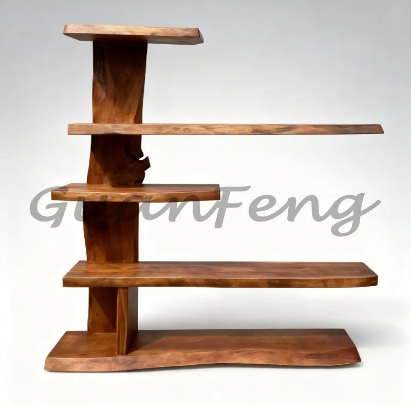Creative Elm Desktop Rack, Multi-layer Antique Display Rack, Home Desktop Collection Rack