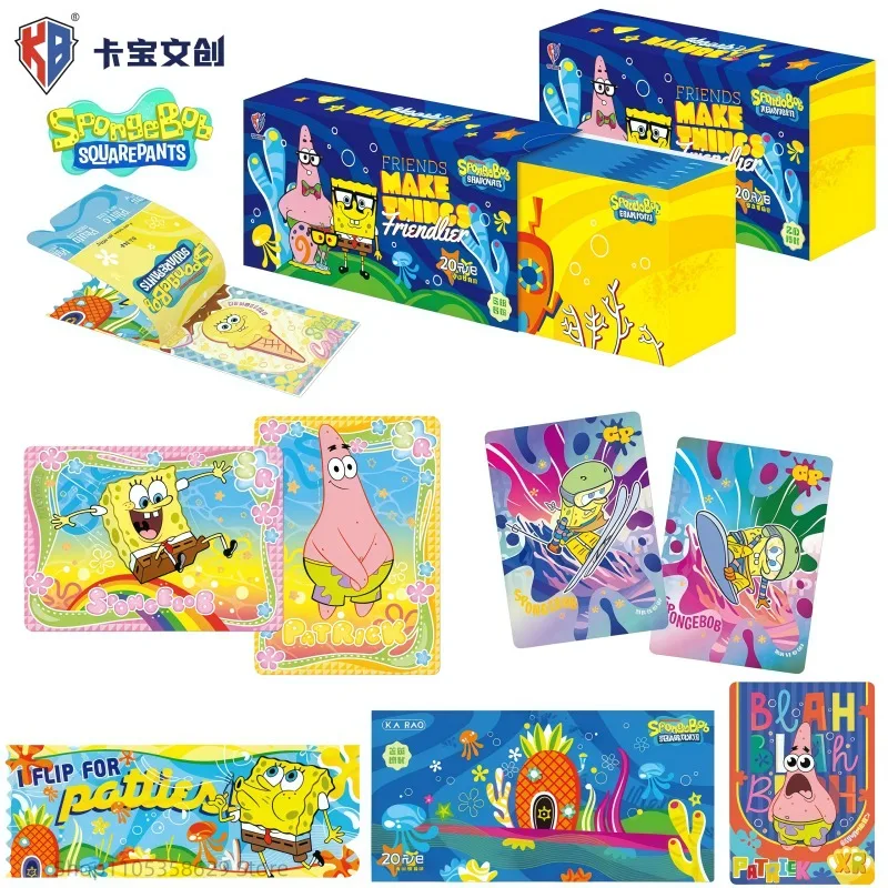 genuine-spongebob-squarepants-card-inspiration-rainbow-polaroid-3-series-anime-image-sr-collection-card-children’s-holiday-gifts