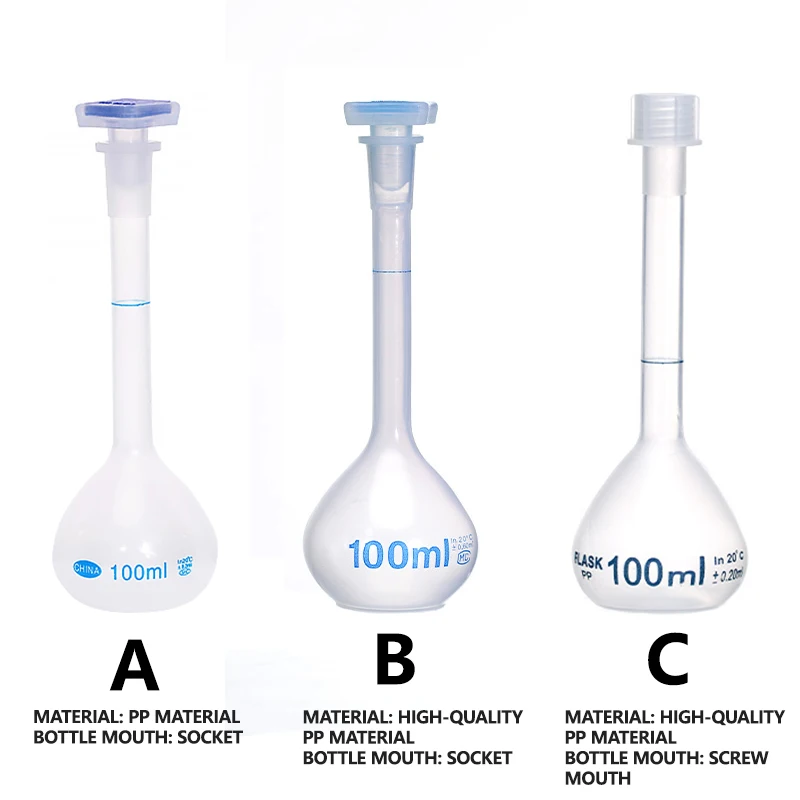 PP plastic volume bottle, socket screw port with scale shake bottle, high temperature resistance, acid and alkali resistance