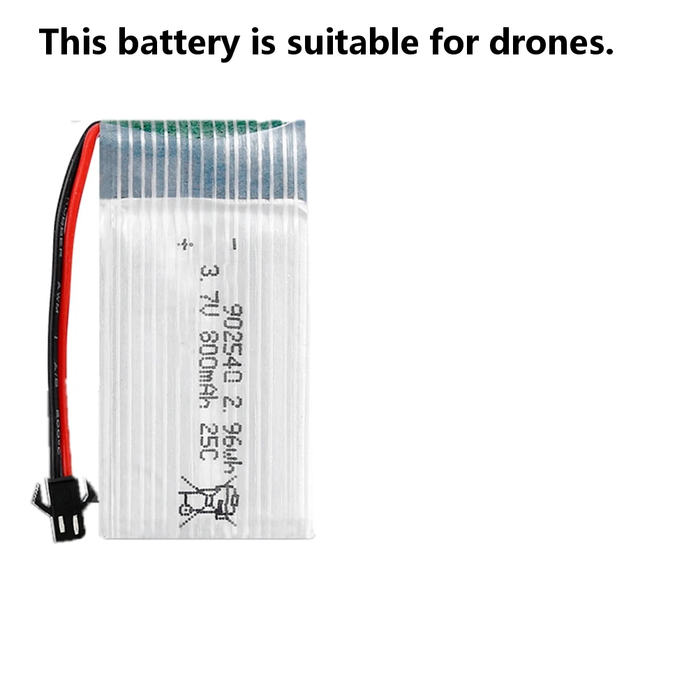 Rechargeable 3.7V 902540 25C 800Mah Li-Polymer Li Battery For H107D Remote Control Aircraft X5Sc  X5Sw Rc Drone