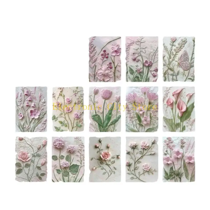 Carta per scrapbooking carta floreale in rilievo per scheda scrapbooking journaling che produce hu8d