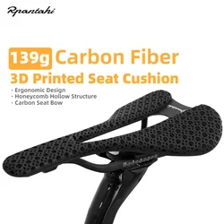 Rpantahi Carbon 3D printed Bike saddle Ultra light Back Seat Mat Comfortable Riding Seat Cushion For Mountain