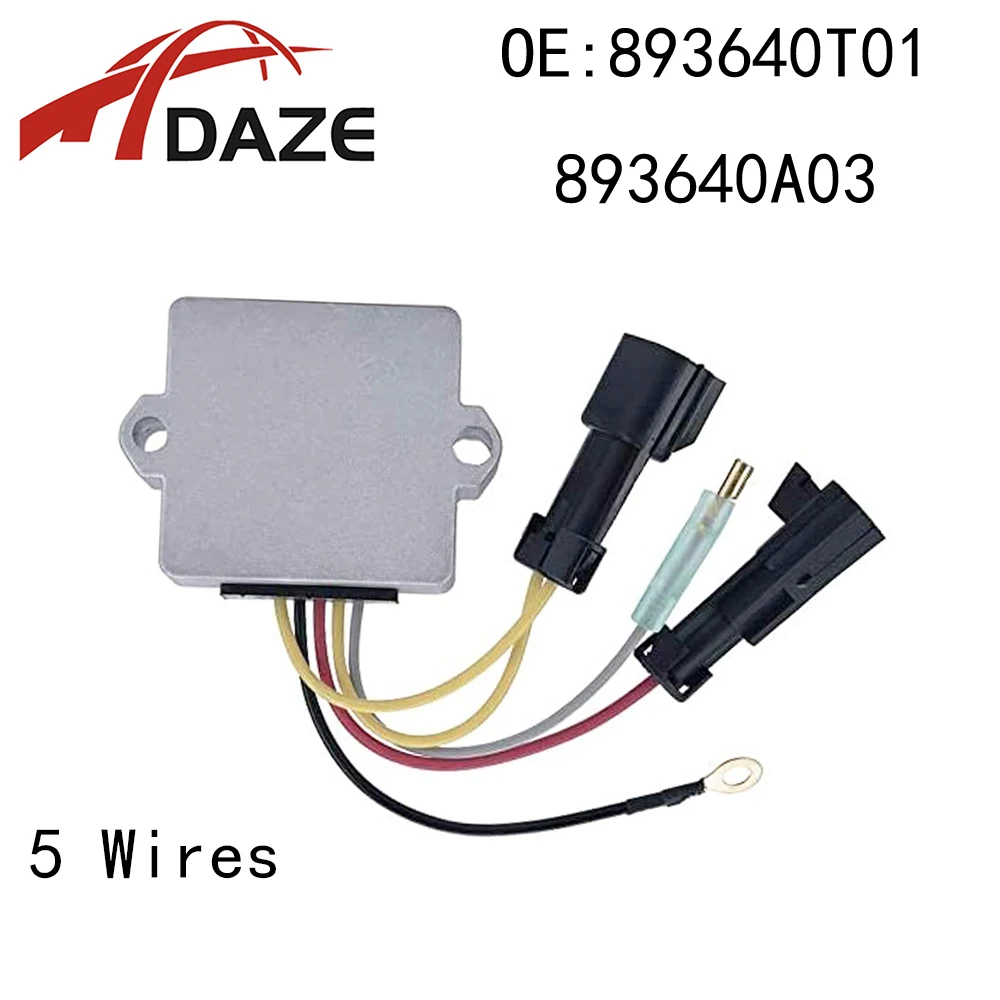 DAZE 893640T01 893640A03 194-2115k1 Voltage Regulator Rectifier For Mercury Marine Outboard 5 Wires 4 Stroke 25Hp 30 40 50 60