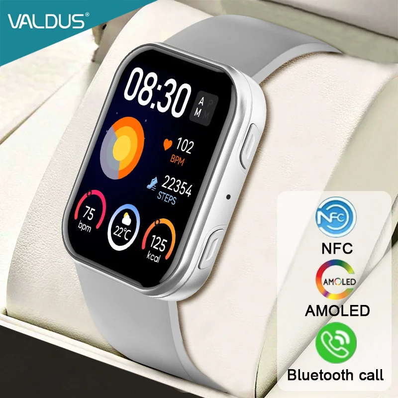 

VALDUS VS30 Pro AMOLED Smartwatch Man Woman NFC Voice Assistant Waterproof Heart Rate Blood Pressure Track BT Call Smart Watch