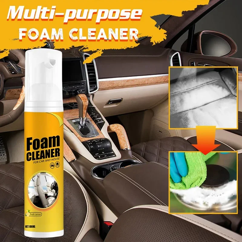 Car interior seats multi-functional foam cleaner Leather Clean Car Foam Cleaner Interior Removal Dirt Wash Maintenance car wash