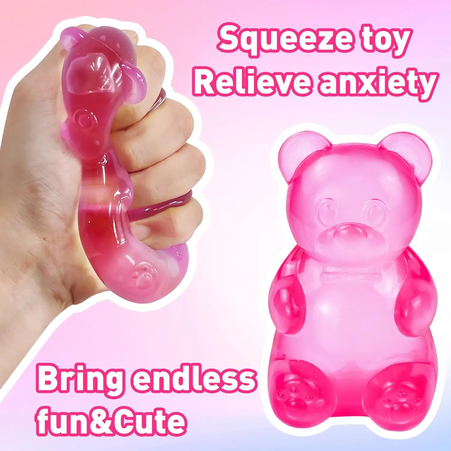 

Новейшая модель 2026 года: Мячик-антистресс Little Bear Maltose Pinch, музыкальная игрушка для снятия стресса, медленно восстанавливающий форму.