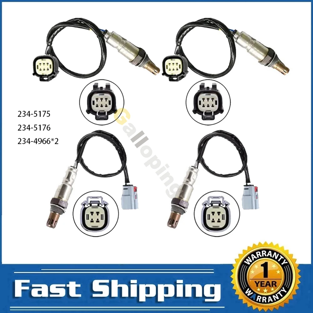 

4X O2 Oxygen 02 Sensor For 2015-2018 Ford Edge 2016-2019 Explorer Flex 3.5L Lincoln MKT MKX 3.7L Upstream Downstream 4 & 5 Wires