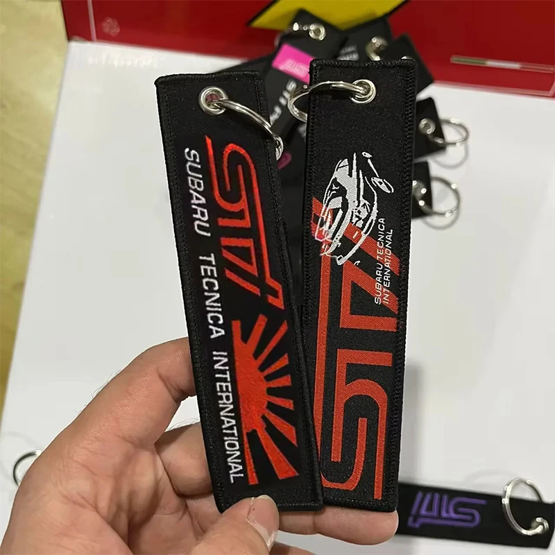 Para subaru sti xv impreza forester triboca brz wrx ascenso levorg chaveiros do carro etiqueta de bagagem etiqueta chaveiro do carro acessórios presente