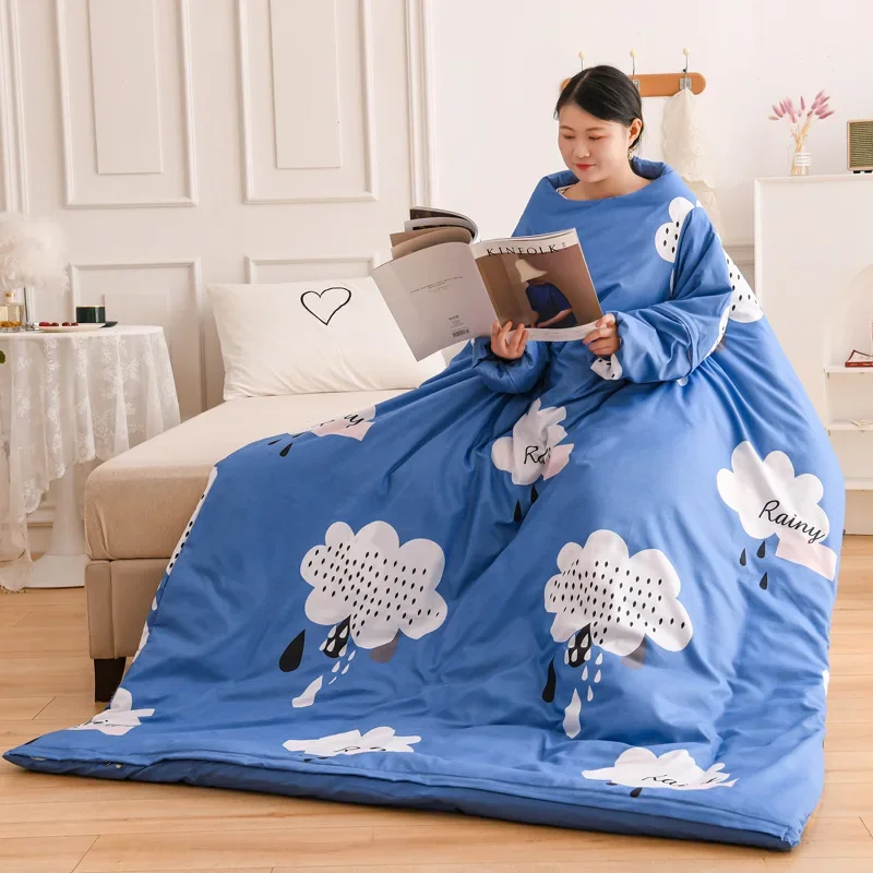 

Lazy Duvet Multi functional Sleeved Throw Pillow, Car Mounted Office Lunch Rest Cushion, Quilt, Student Quilt