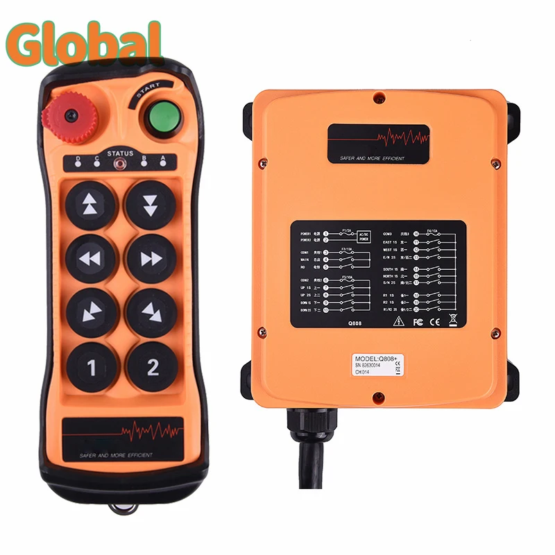 Q808 Double speed Industrial Wireless Radio Crane Remote Control switches Hoist track overhead bridge Crane Controller Lift