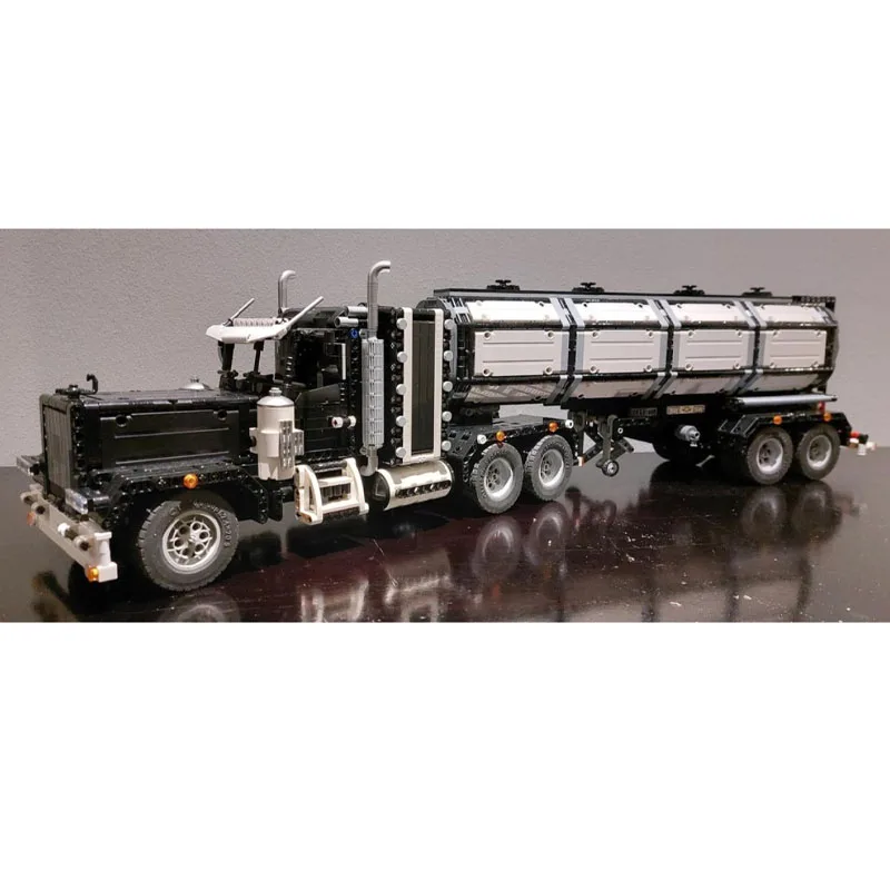 

MOC-239094 Новый грузовой цистерни с полуприцепом, строительный блок, модель 3397, детали для мальчиков, детский строительный блок на день рождения, игрушка в подарок