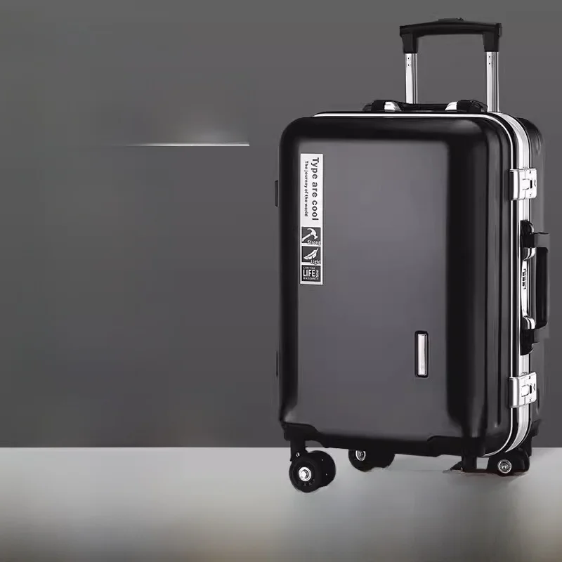 Maleta de Viaje con Marco de Aluminio, Gran Capacidad, con Ruedas Universales y Doble Barra de Arrastre para Viajes de Negocios