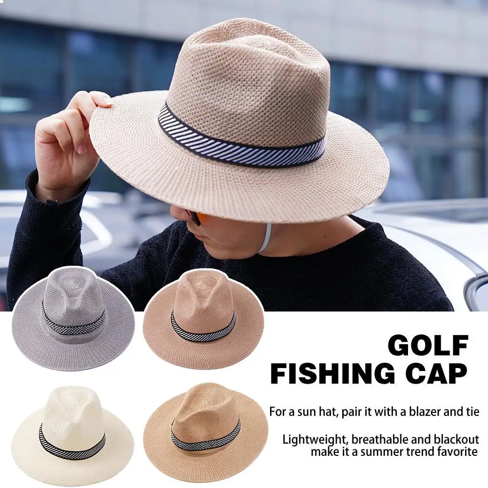 Summer Panama Hat Sun Hats For Women Man Beach Straw Hat For Men UV Protection Cap Chapeau Femme 2023 Beach Hat U3D4